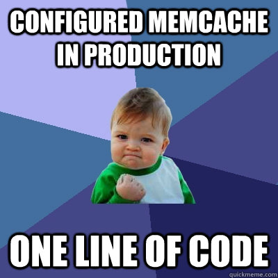 Deploying memcached is easy