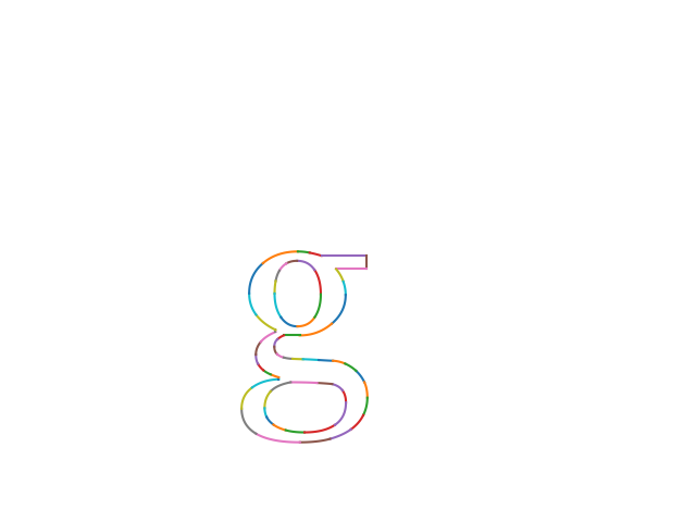 Rendered glyph (lowercase g)