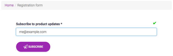 Subscription form