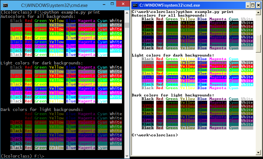 Python Color Codes