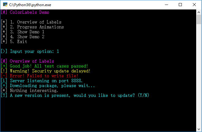 Colored Logs for Python. Printing colored messages to the…